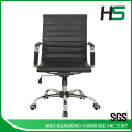 Black bow frame classic PU leather office chair